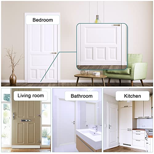 Image of Vinabo Door Sill Gasket, Rubber Self Adhesive Door Seal, Draught Excluder Sealing Strip, Soundproof Bottom Seal Windproof Dustproof (100 cm x 5 cm, White)