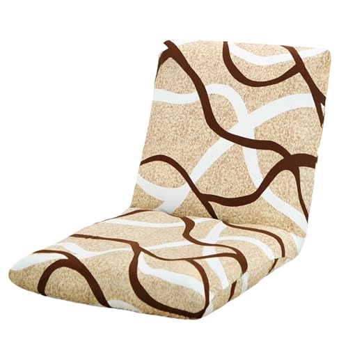 GZYLCH Universal Folding Floor Gaming Chair Cover, Stretch Adjustable Floor Chair Slipcover Floor, Lazy Chair Cover Washable Lounge Chair Protector Cover for Living Room,L