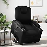 ChicAbode Relaxsessel mit Aufstehhilfe Schwarz Kunstleder Fernsehsessel Lehnstuhl Lehnsessel Loungesessel A774