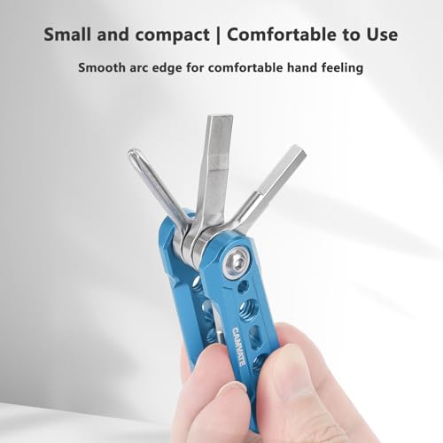 Kit multiherramienta plegable 6 en 1 CAMVATE 3801 azul para ajustes rápidos 6