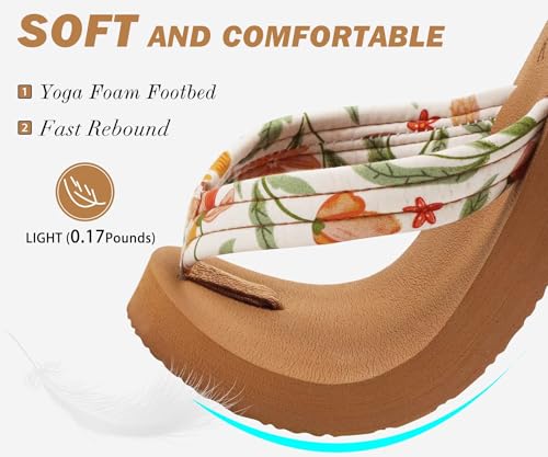 Image of KuaiLu Womens Arch Support Flip Flops Ladies Comfort Lightweight Soft Yoga Mat Cushion Walking Thong Sandals