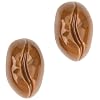 MA1075 Clear Polycarbonate Chocolate Mould with 24 Large Coffee Bean Caves 25mm x 38mm x 14mm High