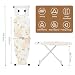 GREENSAPPIRE Ironing Boards 110x32cm Adjustable Heights Folding Ironing Board with 6 Heights (66–77cm), Lightweight Iron Board with Cotton Cover, Non-Slip Feet & Iron Rest (Flower)