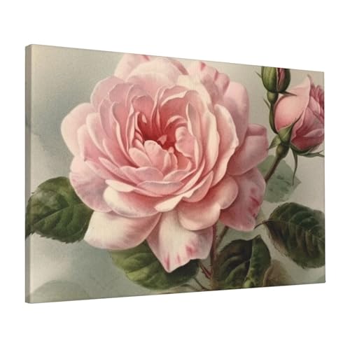 Toile vintage rose poster suspendu pour chambre et bureau