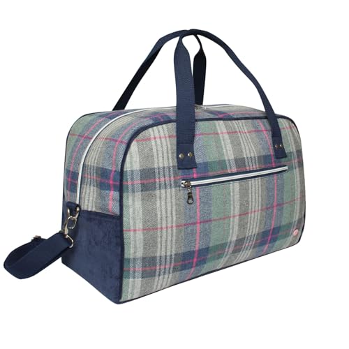 Sac de week-end en tweed grand sac fourre-tout de voyage tartan drem bagage