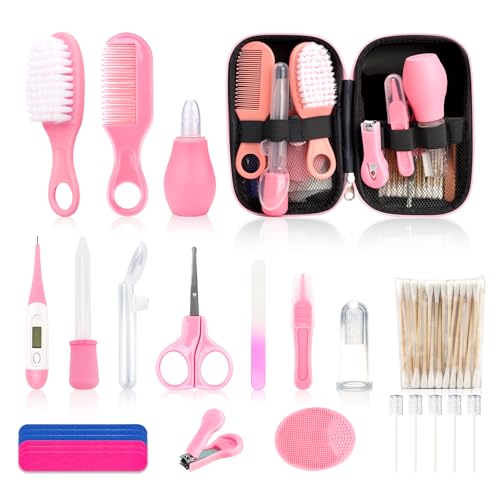 Image of Baby Healthcare and Grooming Kit for Boys Girls Safety Newborn Nursery Essentials Health Care Set Gift for First-time Parents Nasal Aspirator