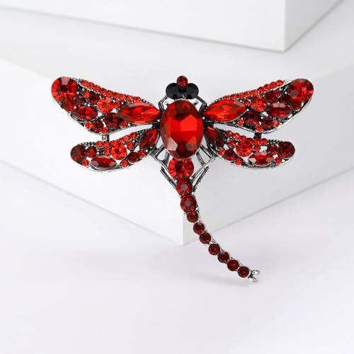 Image of Crystal Dragonfly Brooches for Women Unisex Insect Pins Multi-coloured Optional Casual Party Accessories Gifts