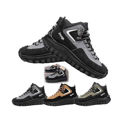 The First Young Men'S Steel Toe Hiking Work Boots – Non-Slip, Puncture-Resistant, Orthopedic Safety Shoes For Outdoor Use