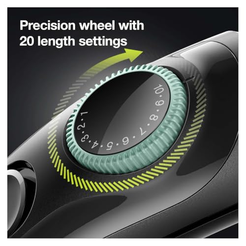 Image of Braun Beard Trimmer 3, BT3321, Beard Trimmer for Men from Gillette, Hair Clipper, Lifetime Sharp Blades, 20 Length Settings, Advanced German Engineering, 50-min Runtime, Waterproof, (Black / Vibrant Green)