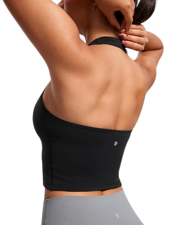 DIAZ Women Crop Top | Stylish Ribbed Slim Fit V Neck Short Top | Trendy Summer Casual Crop Top for Girls & Women College Outfit Daily Gym Fashion-Pack of 1-picture-38