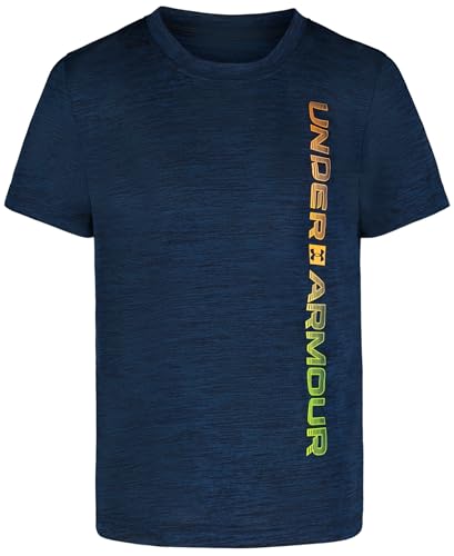 Image of Under Armour Boys Short Sleeve Wordmark Graphic T-Shirt, Lightweight & Breathable, Relaxed Fit