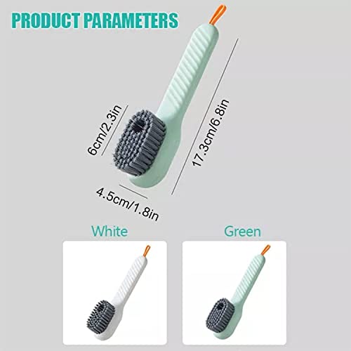 Image of Multifunctional Liquid Shoe Brush with Liquid Box, Adding Liquid Filled Shoe Washing Brush with Soap Dispenser Press Type, Long Handle Shoe Scrubbing Brush Cleaning with New Liquid Cartridge