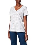 edc by ESPRIT Damen V-Neck Basic T-Shirt, 100/WHITE 2, S