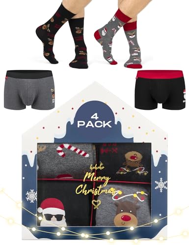 La box chaussettes & caleçons moches cadeau de Noël rigolo pour homme