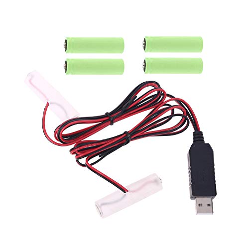 Maxtonser 1 in 2 AA AAA-Eliminator, USB-Netzteil, 4,5 V-Adapter, ersetzt 3 Stück AAA-Batterien für Walkie Talkie