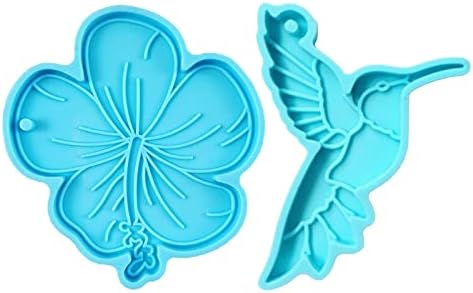 Llavero de forma de colibrí DIY Molde de Silicona Colgante de Teléfono Móvil Colgante de Joyería Molde de Resina Molde de Decoración