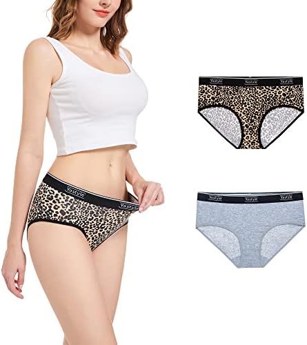 YA STYLE Leopard Underwear Women - Womens Hipster Underwear,Panties for Women,Panties for Women Pack,Cotton Underwear for Women