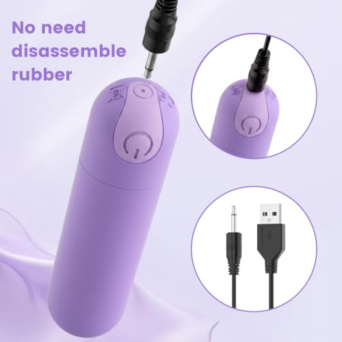 Image of Kverg Mini Massager Waterproof Rechargeable 10 Vibration Light Purple
