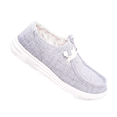 Image of Women's Canvas Loafers, Comfortable Slip-On Walking Shoes