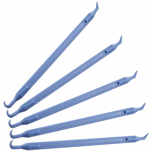Lanties 5 Pcs Non Scratch O-Ring Pick Tool Polycarbonate Double End DIY Maintenance Disassembly and Assembly Multifunctional Tool (Blue)
