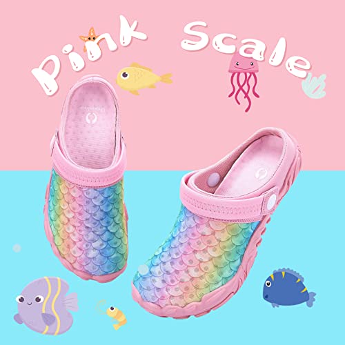 Kids Clogs Garden Shoes Girls Beach Boys Water Shoes Summer Cute Cartoon Slip On Quick Dry Children Classic Slippers Pink Scale 4.5 #TOP6