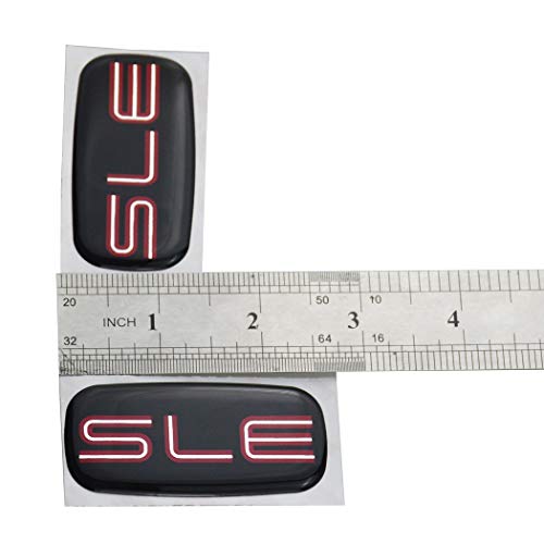 dgea Pair SLE Nameplate Emblem 15036134 Decal Badge Sticker Fit for 1995-2007 Suburban Sierra Yukon (Silver Black)