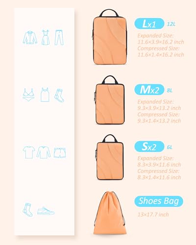 Image of BAGSMART Compression Packing Cubes for Travel
