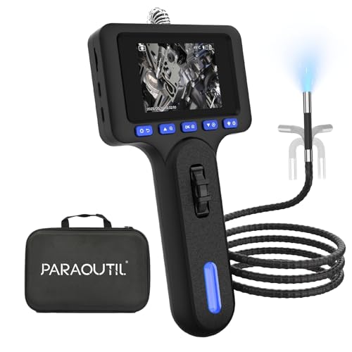 Cámara endoscópica con luz, pantalla de pantalla de 2,8 pulgadas, 6,25 mm HD, endoscopio para coche, cámara de inspección con 180°, giratoria de dos vías, endoscopio de 6,25 mm, cámara impermeable