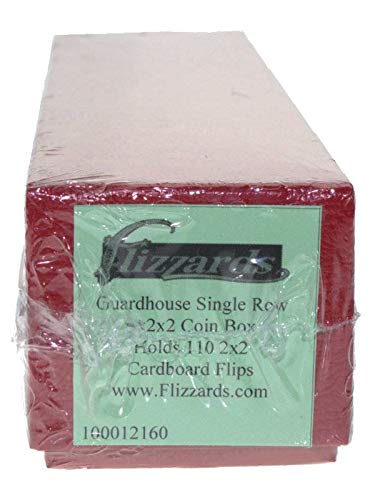 Guardhouse Single Row Red 9x2x2 Coin Boxes for 2x2 Flips, 3 Pack