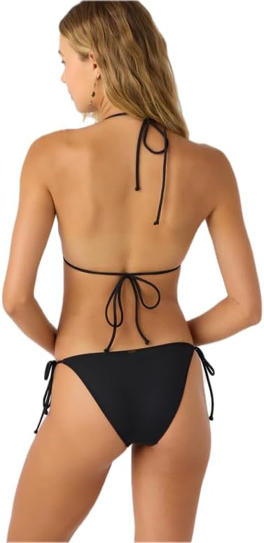 O'NEILL Womens Saltwater Solids Venice Bikini Top, Black, XL