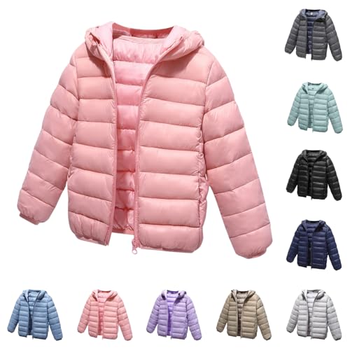 Neverself Girls Winter Coat Kids Puffer Coat Jacket Lightweight Hooded Packable Outerwear Warm Padded Down Coats 4-11 Years