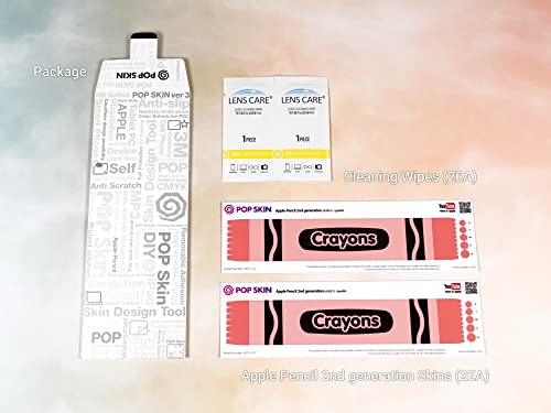 Vinilo adhesivo para lápiz Apple de 2ª generación color naranja y rosa 2