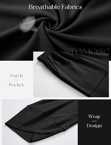 Womens Baggy Wide Leg Pants Summer Casual Elastic Waist Palazzo Harem Pants with Pockets3