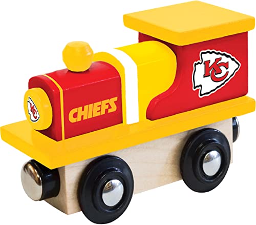 Image of MasterPieces NFL Kansas City Chiefs Real Wood Toy Train, For Ages 3+