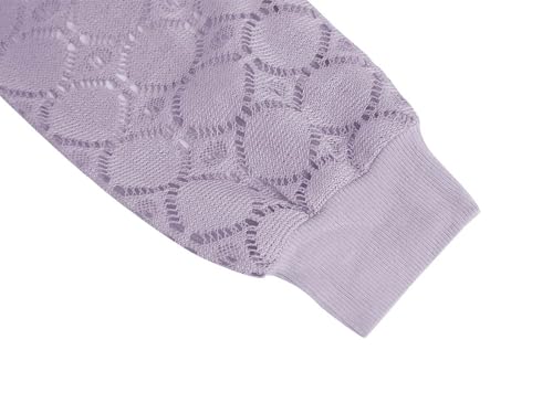 Image of Apbondy Girls Long Sleeve Shirts Lace Crewneck Blouses 5-14 Years