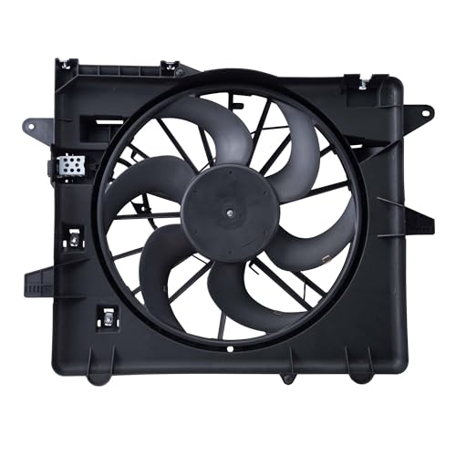 Brock Replacement Cooling Fan Motor Assembly Compatible with Mustang DR3Z 8C607 B, Standard OE
