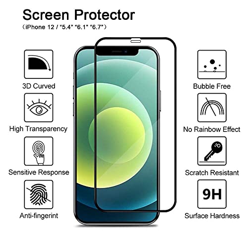 Image of STP FEEL [2 Pack Military Grade Premium Tempered Glass For iPhone 12 Mini (5.4 Inch) Edge to Edge Super Tough 9H Hardness Screen Protector Guard with Easy Installation Kit