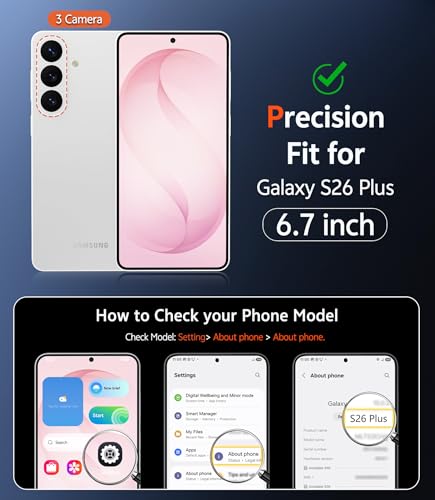 Image of FNTCASE for Samsung Galaxy S26-Plus Case: Matte Magnetic Phone Cases with Screen Protector Compatible with Magsafe Slim Anti Yellowing Protective Translucent Cover (C-Frosted Pink Magnetic)