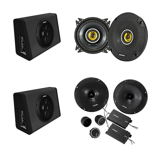 Kicker (2) 11PT250 Powered Sub Enclosure & 46CSS654 6.5