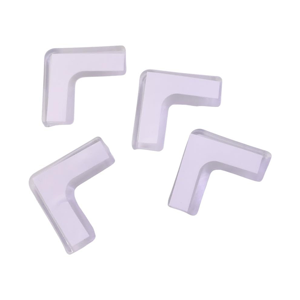 Baby Safety Corner Protector Set (4 PCS) | Soft Silicone Furniture Corner Guards | Child Proof Edge Protectors for Tables, Desks, Cabinets & Sharp Corners | Transparent Safety Bumpers-image-15