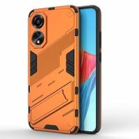 Cover HAOYE Per OPPO A38 4G / A18 – Custodia Ibrida Con Supporto, Antiurto TPU + PC, Arancione - 4