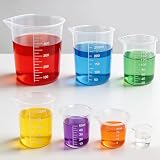 Ravetard 7 pezzi misurino in plastica, scala precisa e impilabile, 10ml 25ml 50ml 100ml 15...