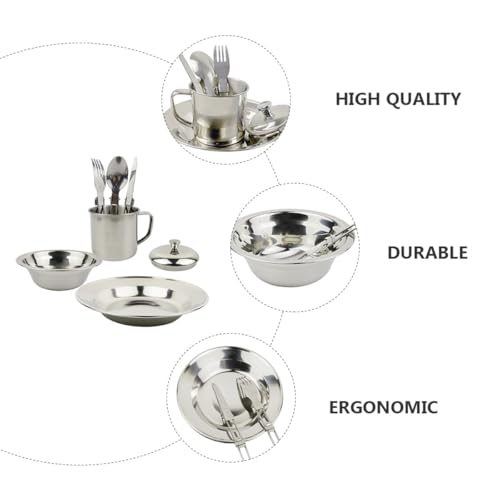Set de Cocina para Camping de Acero Inoxidable para Senderismo miniatura 3