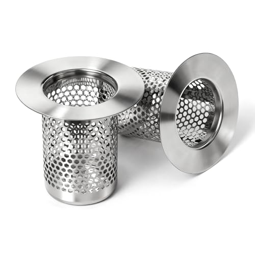 Bathroom Sink Drain Strainer, 304 Stainless Steel Hair Catcher for