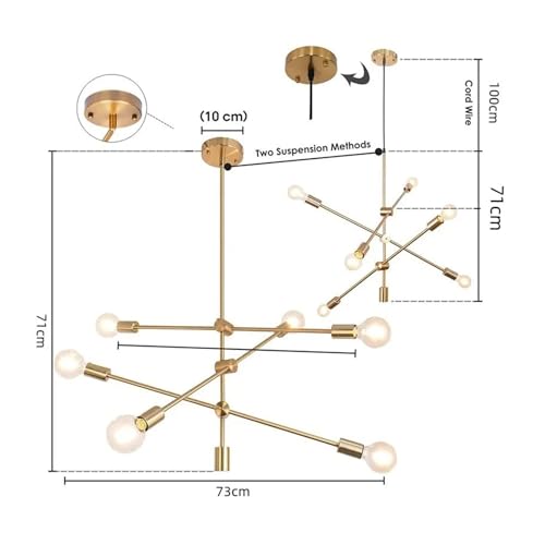 Lustre LED E27 haricot magique pour un éclairage salon modulable - 4