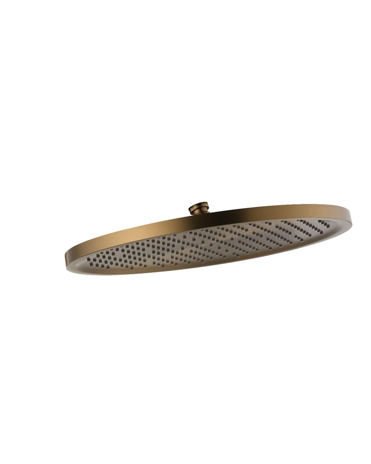 IMEX - Rociador Ducha Efecto Lluvia Basculante Oro Cepillado | Rociador Redondo Antical con Conexión 1/2" | Fabricado de Acero Inoxidable S.304 | Recambio Original IMEX