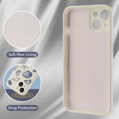 Coque iPhone 13 coquillage silicone mat anti-rayures avec microfibre