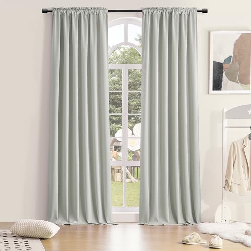 DONREN 96 Inches Long 2 Panels Blackout Curtain Panels for