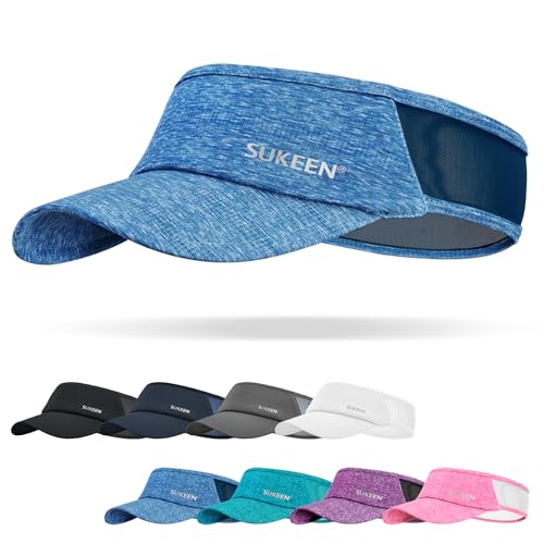 Image of Sukeen Sports Sun Visor Men Women Lightweight Portable Cooling Stretchy Visor Hat for Running, Golf, Daily Wear