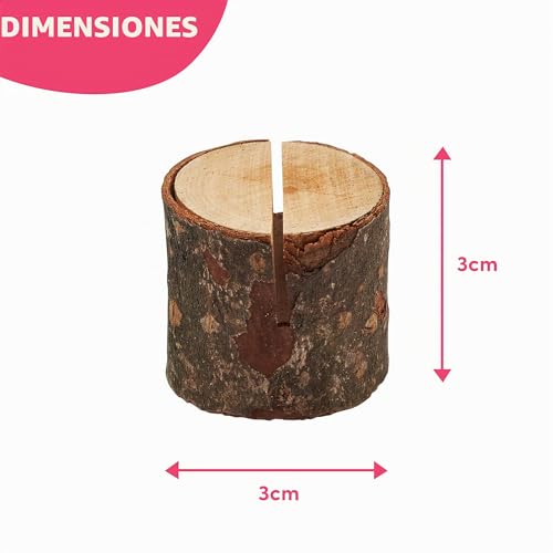 Miniatura 3 de The Twiddlers - 50 Porta Tarjetas De Mesa, Soporte Fotos Madera, Portamenús De Madera, Madera De Pino Decoracion Boda - Bodas Y Eventos, Centro De Mesa, Porta Fotos - 3 X 3 Cm